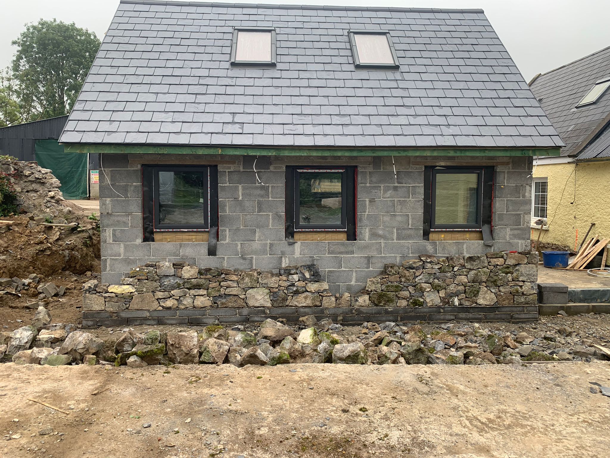 Timber Frame/Stone Clad Extension